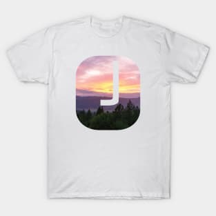 Initial J Sunset Photograph T-Shirt